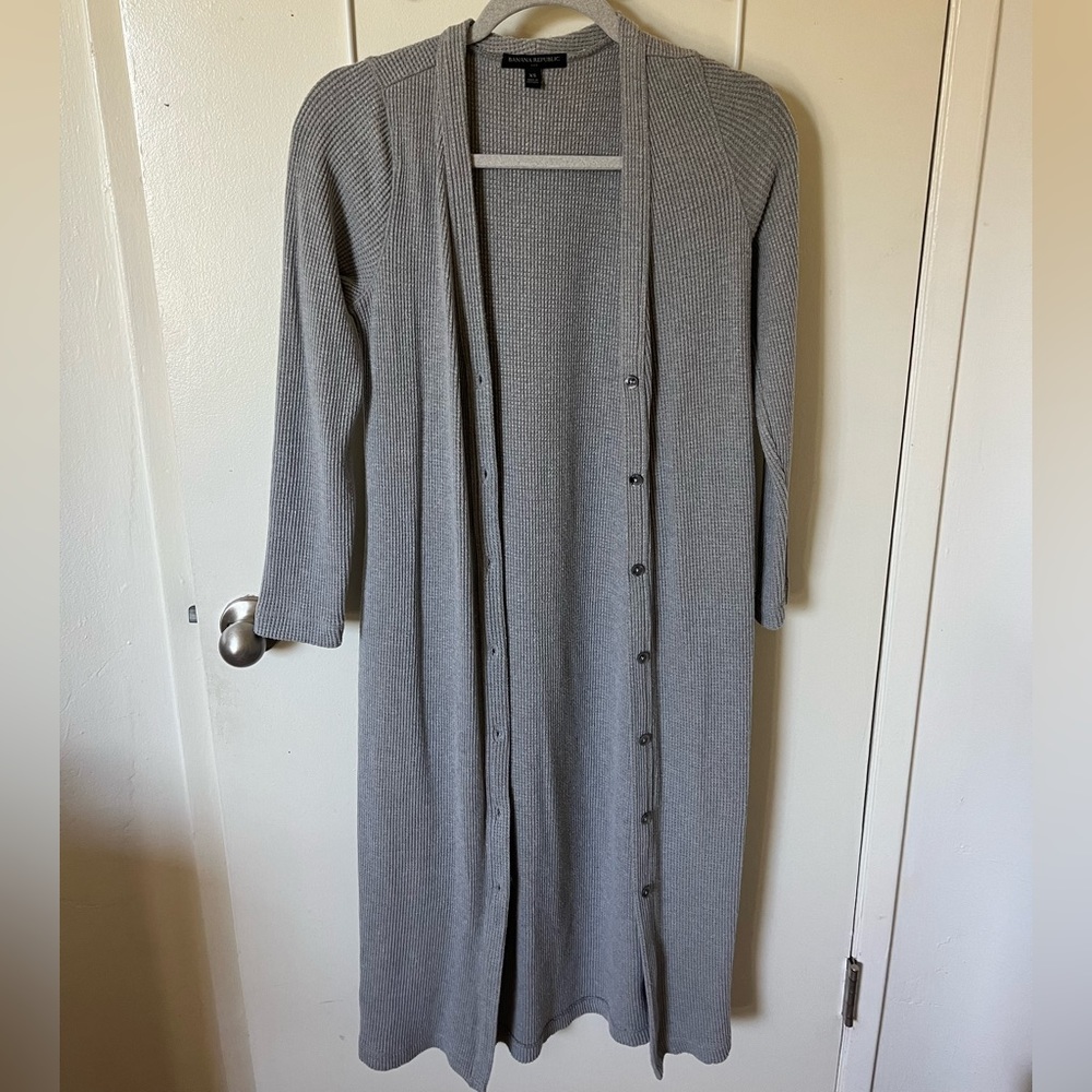 Banana Republic Gray Cardigan/Dress - Extra Small